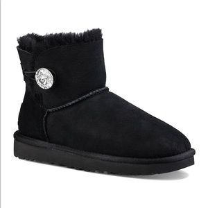 UGG Women's Bailey Button Bling Sheepskin Boots